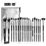 20 pcs Make Up Brush Set with Leather Case