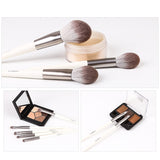 Silver Makeup Brushes Set
