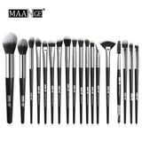 20 pcs Make Up Brush Set with Leather Case