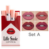 4PCS/Set Creative Cigarette Velvet Long Lasting Lipstick