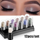12 Colors Waterproof Eyeshadow Pencil Set