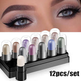12 Colors Waterproof Eyeshadow Pencil Set
