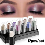12 Colors Waterproof Eyeshadow Pencil Set